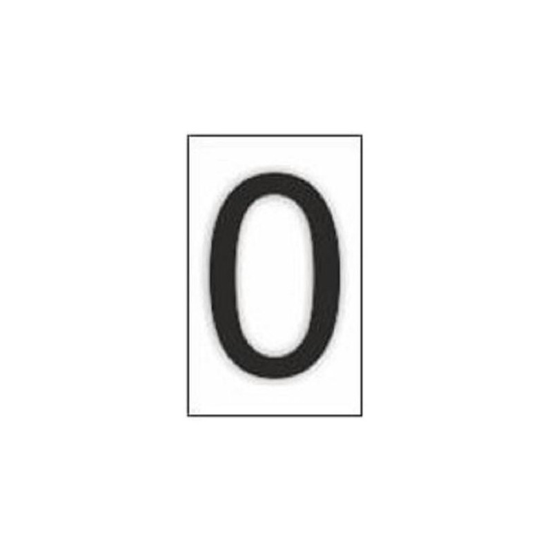 ADHESIVO VINILO TRANSP. 4,6X14 NUMERO ''0''