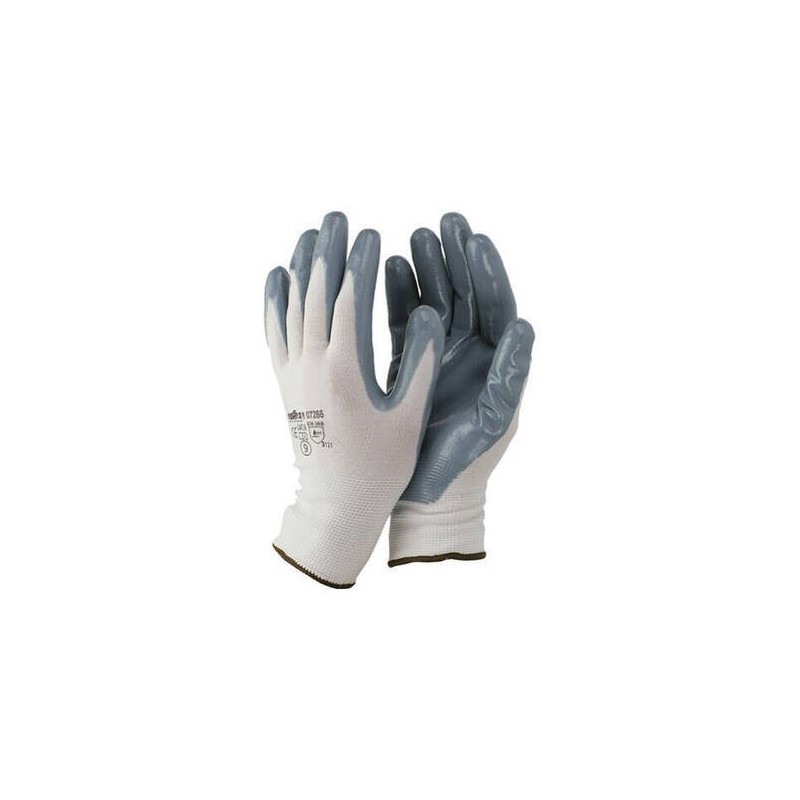 GUANTE NITRILO GRIS SOP.POLYNYLON T-6 ..