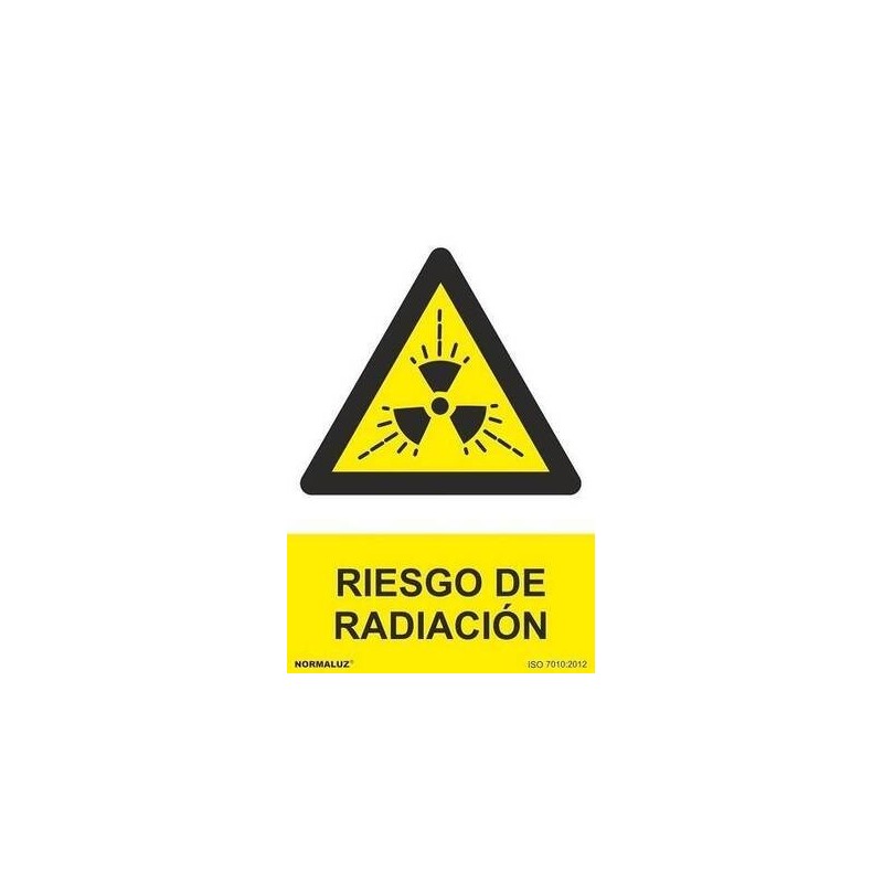 SEÑAL PVC 21 X 30 ''RIESGO RADIACION''