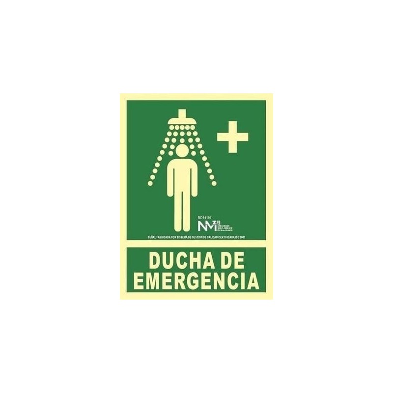 SEÑAL FOTOL.21X30  ''DUCHA DE EMERGENCIA''