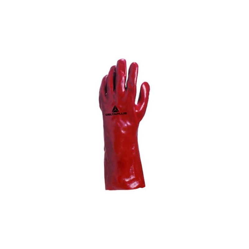 GUANTE PVC SOPORTE ALGODÓN 35 CMTS. EN388 4,1,1,1 EN374-2/3  TALLA 10 . .