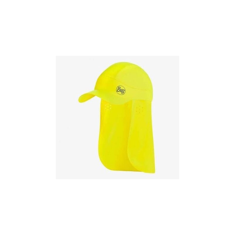 BUFF GORRA PROTEGE CUELLO PROTECCION UPF50 AMARILLO FLUOR