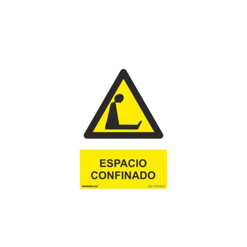 SEÑAL PVC 21 X 30 ''PELIGRO ESPACIO CONFINADO''