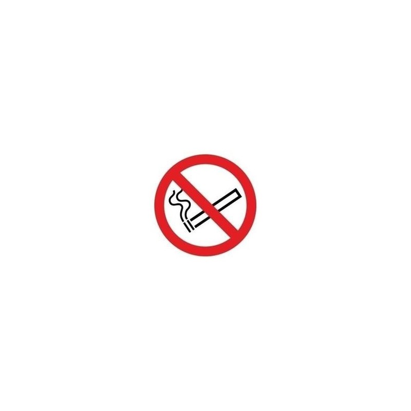 SEÑAL ADHESIVA VINILO 9CM DIAM. PROHIBIDO FUMAR