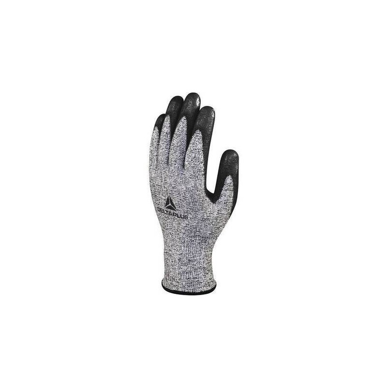 GUANTE ANTICORTE PALMA NITRILO GRIS-NEGRO EN388 3,X,4,2,D BOLSA 3 PARES