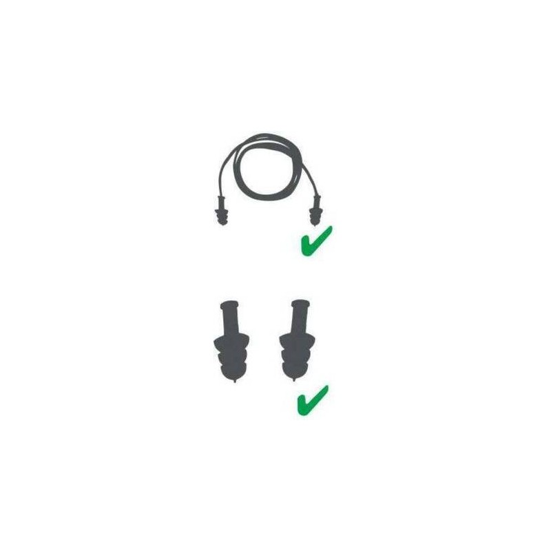 TAPONES AUDITIVOS REUTILIZABLES 10 PARES TPR-SNR 34 DB + 1 CAJITA