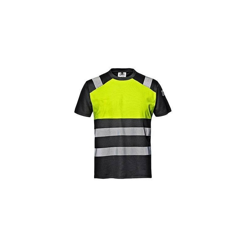 CAMISETA CONTRAST COMB. NEGRO / AMARILLO H.V.