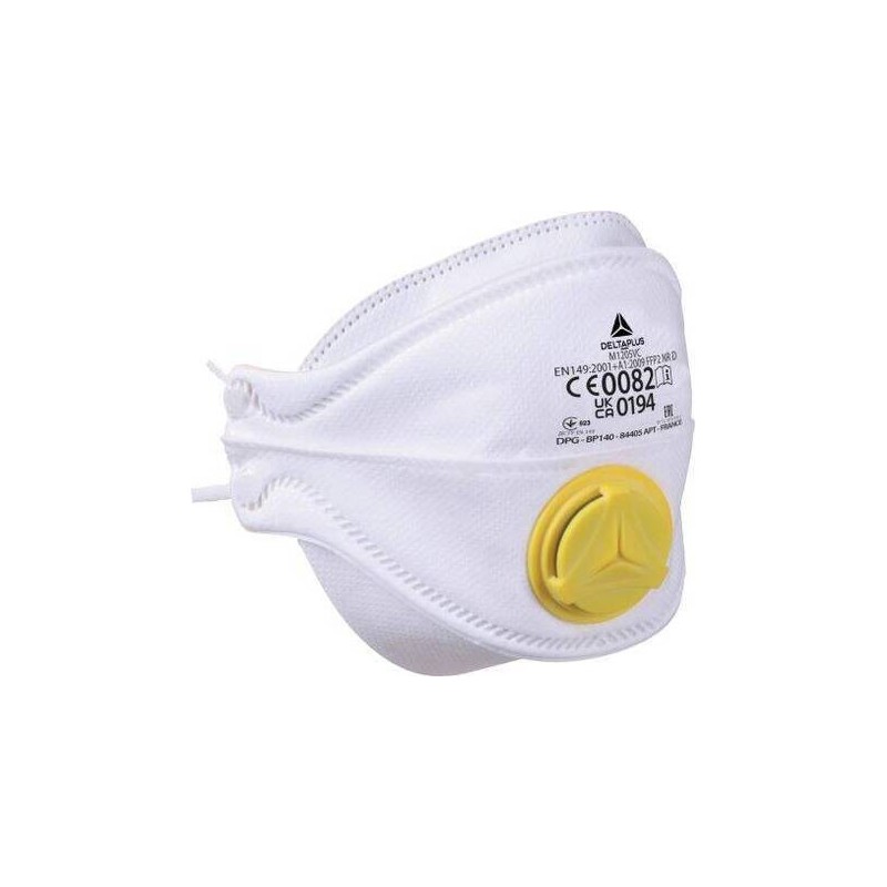 CAJA DE 10 MASCARILLAS FFP2 PLIEGUE HORIZONTAL (4 PLIEGUES) - VÁLVULA - DOLOMITE