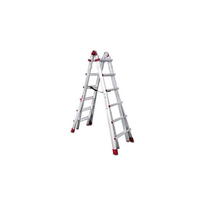 ESCALERA TELES ALUMINIO 12+12 PELD/ EXTENDIDA 5,88 mts/ TIJERA 4,30 mts/ CERRADA 1,85 mts16 Kgs.