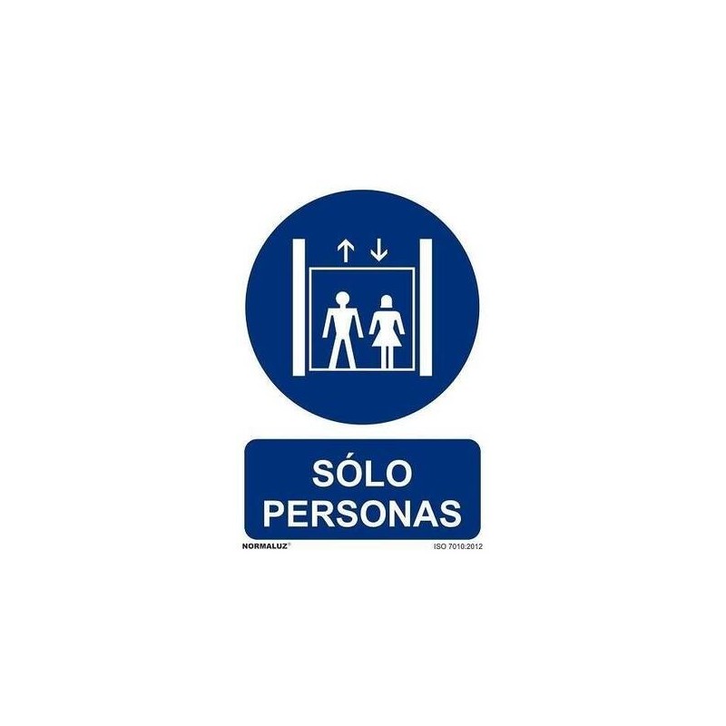 SEÑAL PVC 21 X 30 ''USO OBLIGATORIO SOLO PERSONAS''