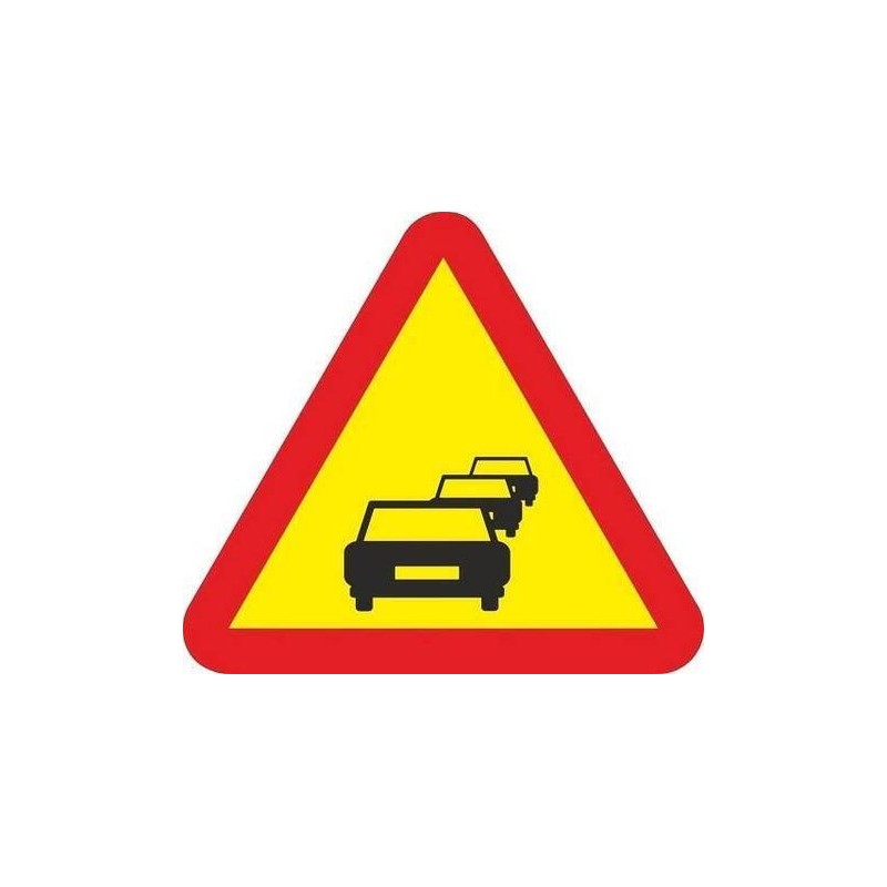 SEÑAL METAL TRIANGULAR RETENCIONES, ATASCOS