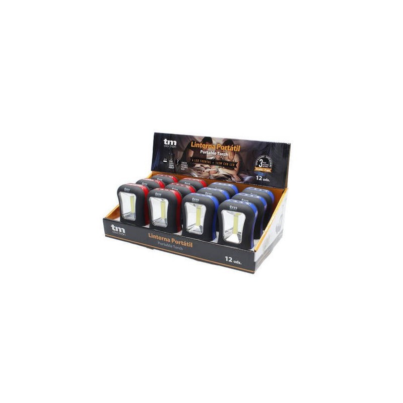 LINTERNA CAMPING LED 3W CON IMAN Y GANCHO 2 POSICIONES CON PILAS TM