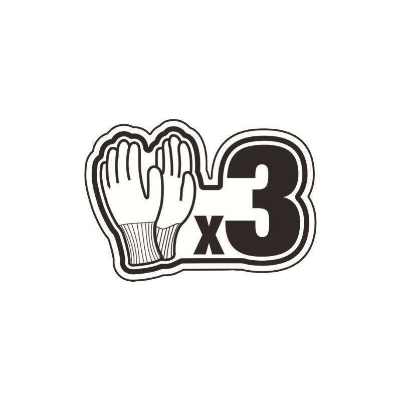 GUANTE ANTICORTE PALMA NITRILO GRIS-NEGRO EN388 3,X,4,2,D BOLSA 3 PARES