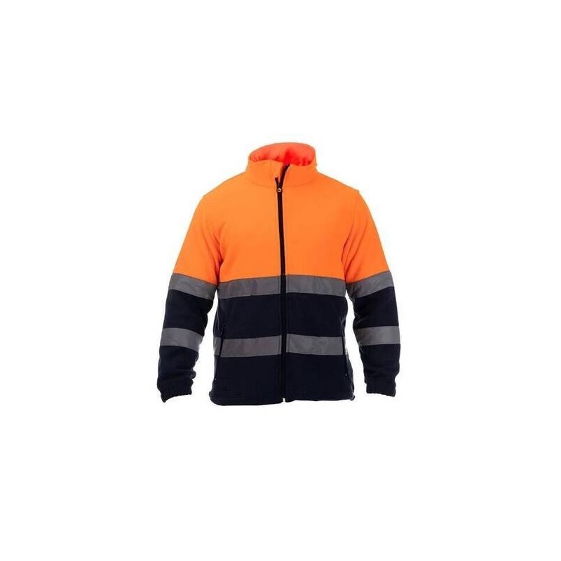 CHAQUETA POLAR COMB. PLANET A.V. MARINO/NARANJA