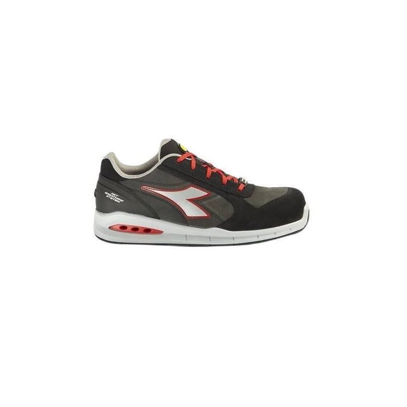 ZAPATO RUN NET AIRBOX  LOW S3S FO SR C9034 GRIS ASFALTO / PLATA / ROJO