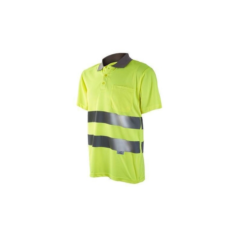 POLO M/CORTA 1B. ALTA VISIB-EN471 AMARILLO