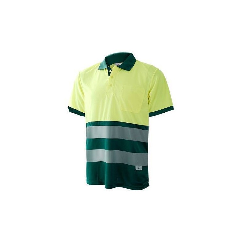 POLO M/C 1BOLS.COMBINADO AV.EN 471-VERDE CLARO/AMARILLO