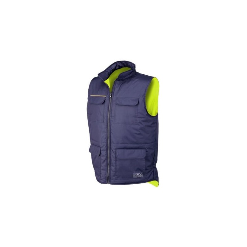 CHALECO C/CREMALLERA REVERSIBLE AMARILLO A.V/AZ