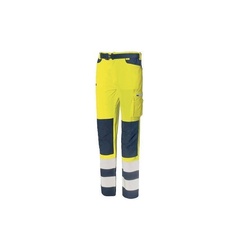 PANTALON SOFTSHELL A.V. EN20471 MARINO - AMARILLO