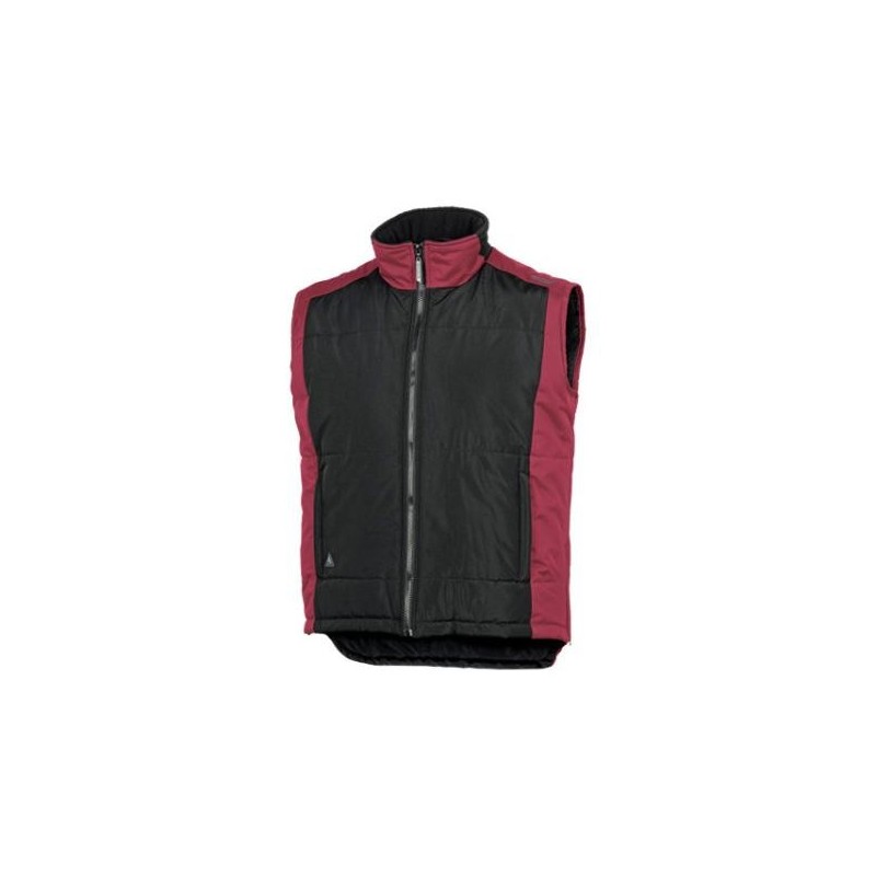 CHALECO ACOLCHADO 3 BOLSILLOS NEGRO / ROJO
