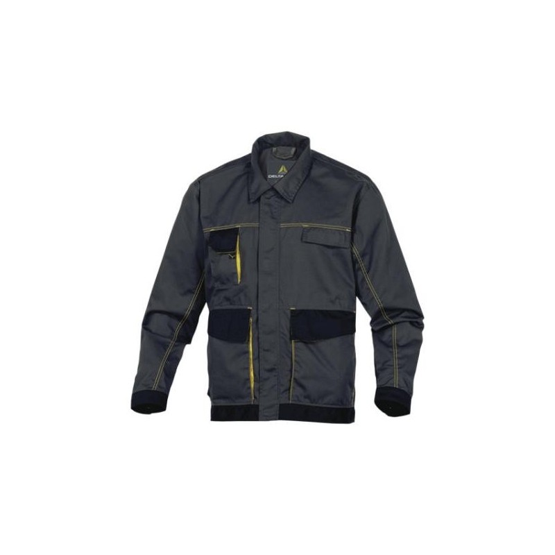 CHAQUETA D-MACH GRIS AMARILLO . .