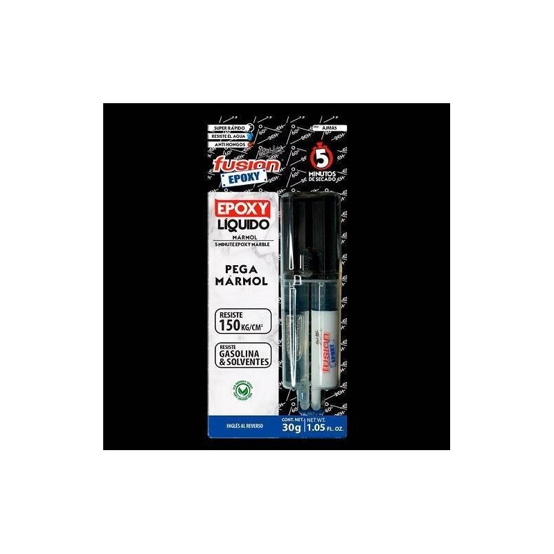 JERINGA PEGAMENTO EPÓXICO MARMOL 5 MINUTOS 30 GR FUSION EPOXY