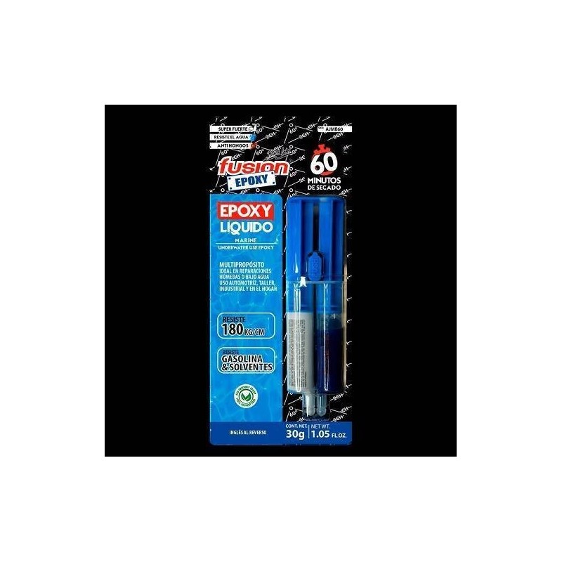 JERINGA PEGAMENTO EPÓXICO MARINO 5 MINUTOS 30 GR FUSION EPOXY