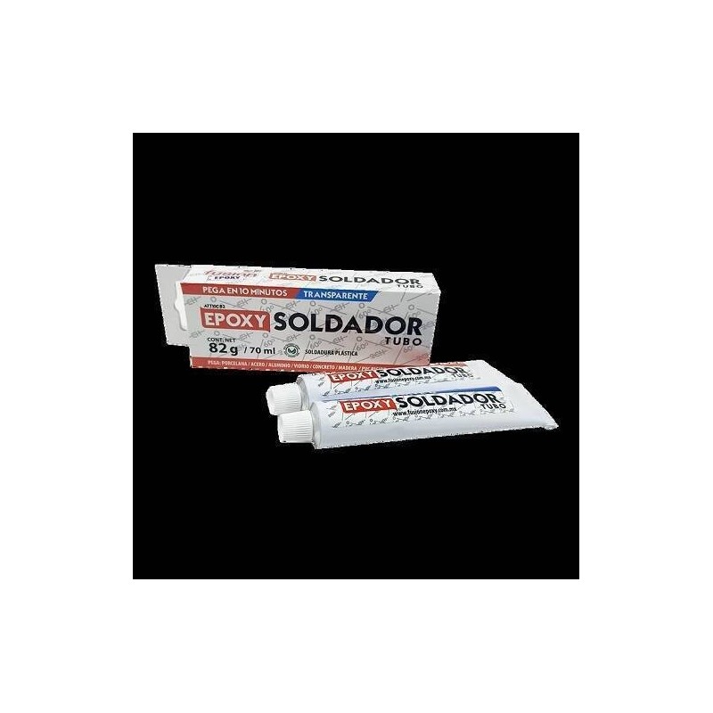 TUBO PEGAMENTO EPÓXICO TRANSPARENTE SOLDADOR 10 MINUTOS 108 GR FUSION EPOXY