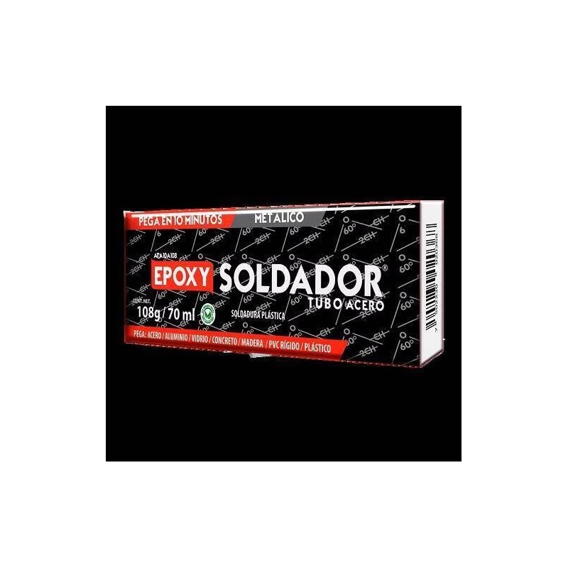 TUBO PEGAMENTO EPÓXICO ACERO 5 MINUTOS 108 GR FUSION EPOXY