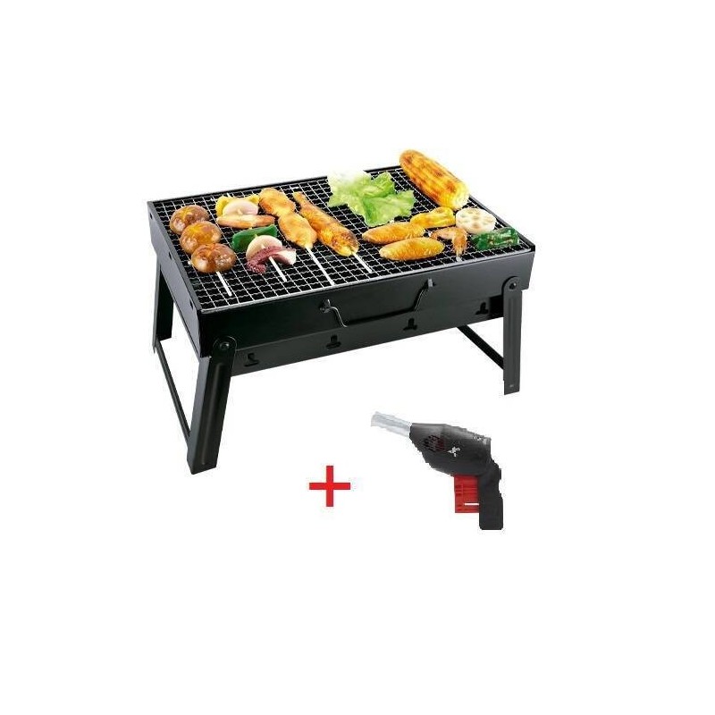BARBACOA PORTÁTIL 43X30X22 CM + SOPLADOR DE REGALO