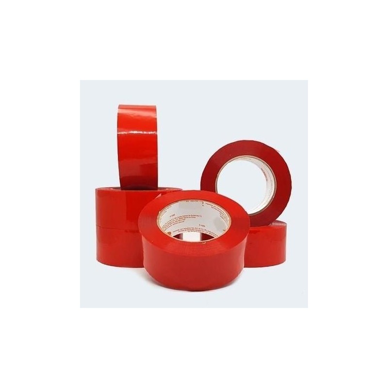 CINTA SEÑ.ADHESIVA ROLLO 50MM X 33MTS.ROJA