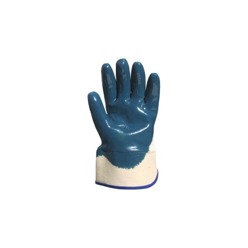 GUANTE NITRILO JERSEY MANGUITO TELA EN388 3,1,1,1,X TALLA 10 .