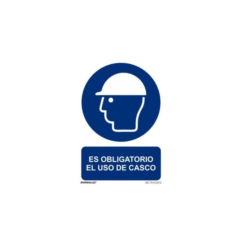 SEÑAL PVC 21 X 30 ''USO OBLIGATORIO CASCO''