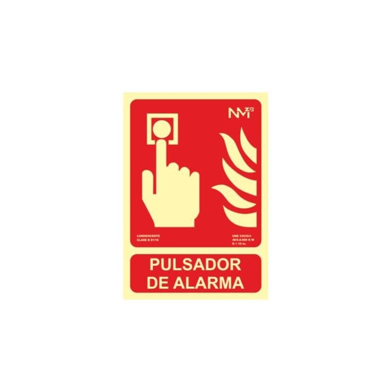 SEÑAL FOTOL.21X30  ''PULSADOR DE ALARMA''